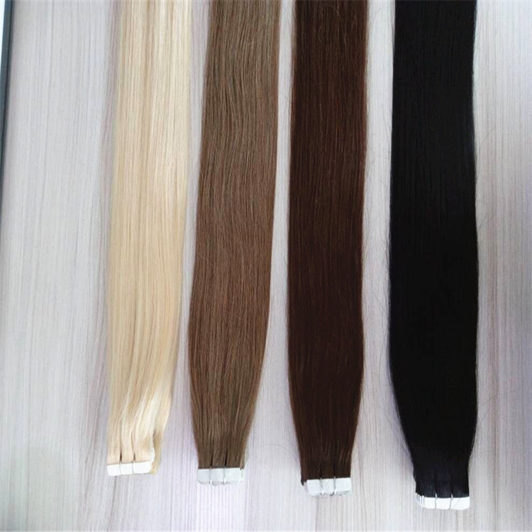 Wholesale double drawn human hair tape hair extension manufacturers QM155